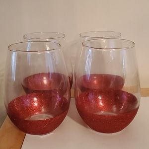Set of 4 Stemless Wine Glasses